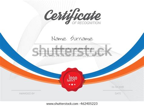 Certificate Template Design A4 Size Horizontal