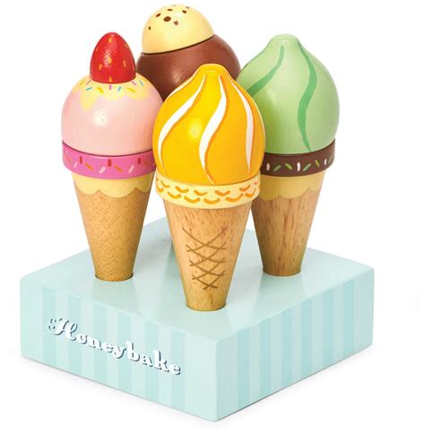 Le Toy Van Honeybake Play Ice Cream Set Wooden Toy Bn Ebay