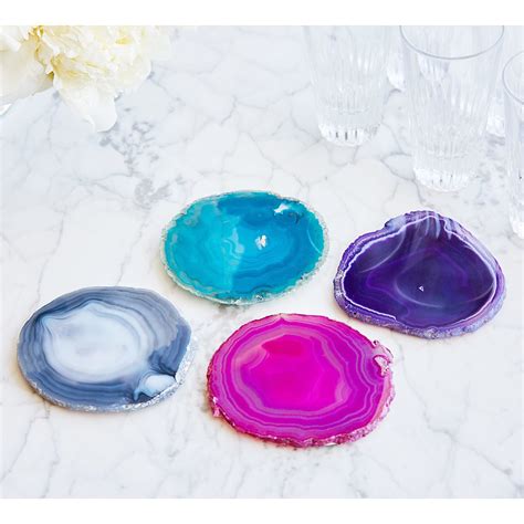 Agate Coasters Set Of 4 Rablabs Agate T Uncommongoods