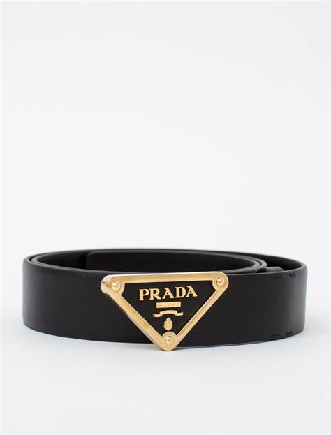 Prada Leather Belt In Black Voo Store Berlin Worldwide Shipping
