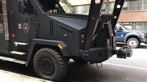 Quick Glimpse Of The Armored Nypd Esu Mars Lenco Bear Truck In Midtown