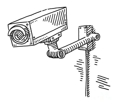Surveillance Camera Drawing Drawing By Frank Ramspott Fine Art America