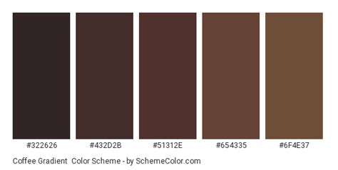 Coffee Gradient Color Scheme Brown