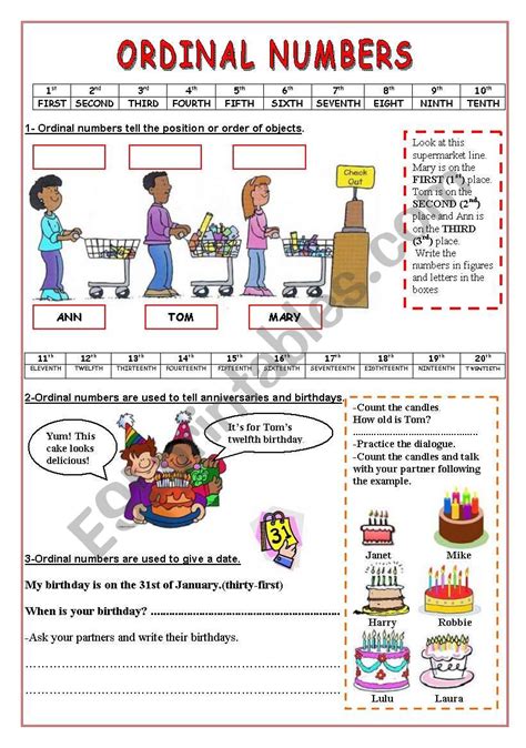 Ordinal Numbers Esl Vocabulary Worksheets Ordinal Numbers Charts Porn Porn Sex Picture