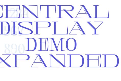 Central Display Demo Expanded Font Free Download Now