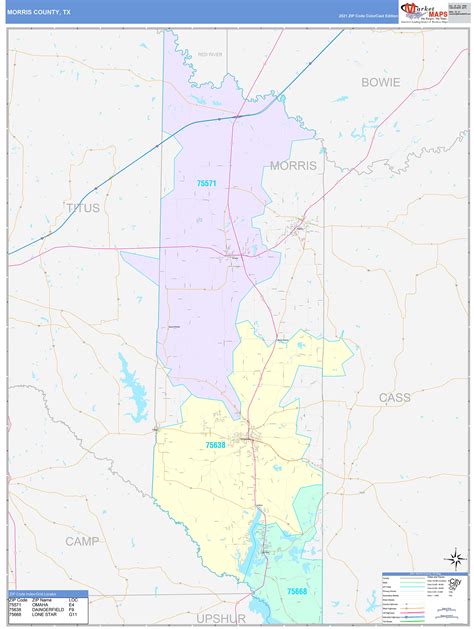 Morris County Tx Wall Map Color Cast Style By Marketmaps