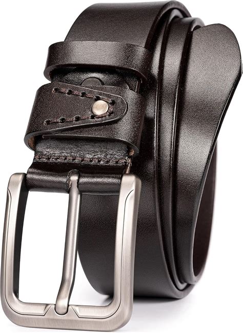 Wolfant Full Grain Leather Belt For Men Italian Real Solid Leather