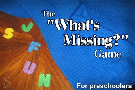 The Whats Missing Game For Preschoolers