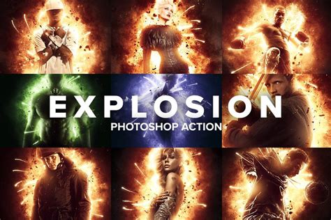 Explosion Photoshop Action Photoshop Actions Photoshop Free