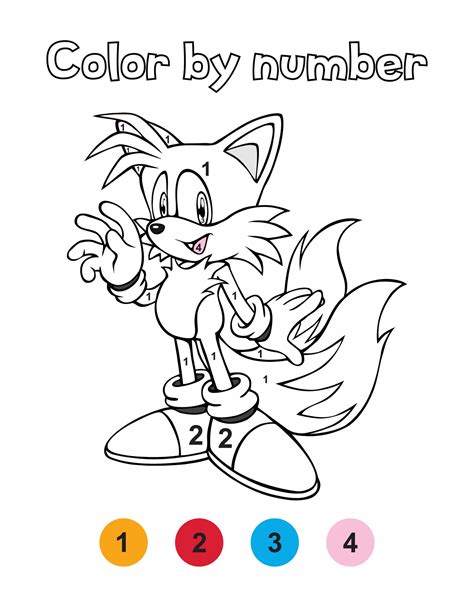 Sonic Color By Number Printable
