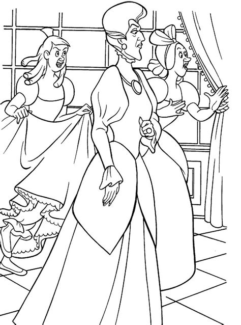 Cinderella Stepsisters Coloring Pages