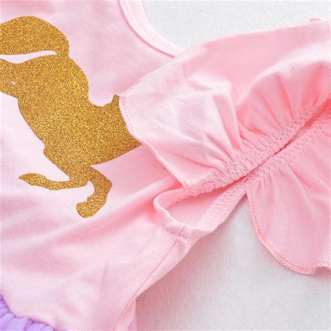2018 Ropa Recién Nacida Del Bebé Unicornio Flying Tutu Lace Dress
