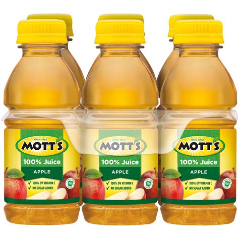 Motts Juice Apple 6 8 Fl Oz 240 Ml Food And Grocery