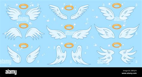 Angel Wings Cartoon Angels Wing And Nimbus Winged Angel Holy Sign