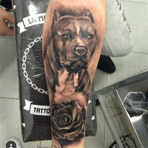 Pin Em Pitbull Tattoo