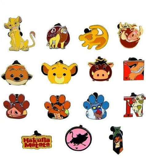 Lion King 5 Disney Park Trading Pins Set ~ Zufällig Sortiert