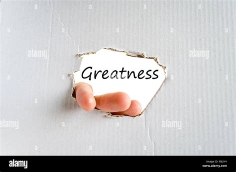 Greatness Text Concept Isolated Over White Background Stock Photo Alamy