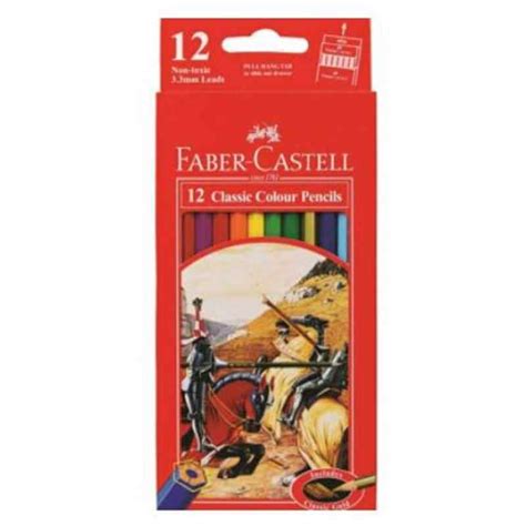 Jual Pensil Warna Faber Castell 12 Warna Classic Panjang Atk Stationery