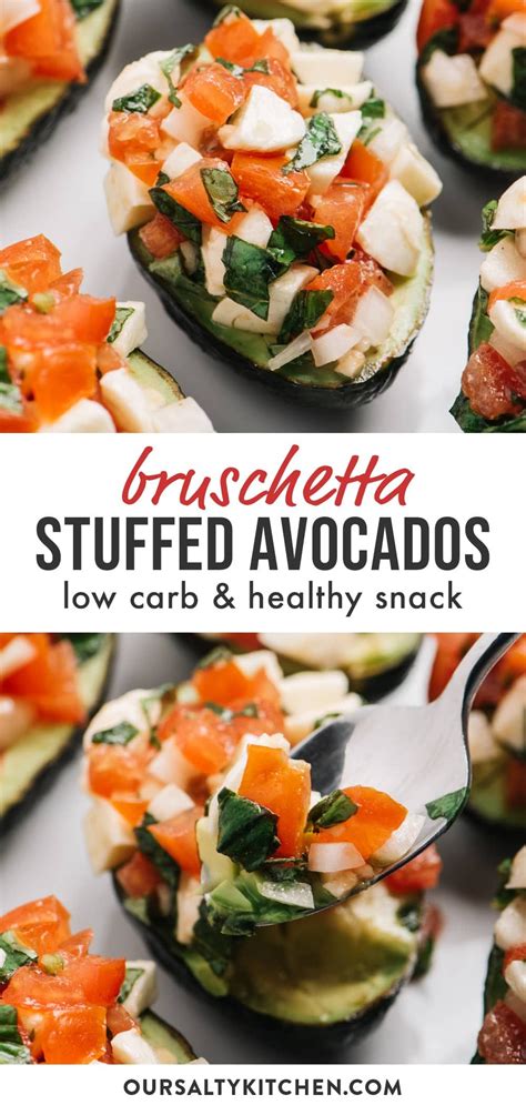 Arrange a rack in the middle of the oven and heat the oven to 450°f. Bruschetta Stuffed Avocados | Recipe in 2020 | Healthy ...