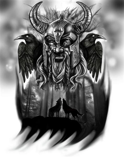 Odin Tattoo Idea Mythology Tattoos Viking Warrior Tattoos Warrior