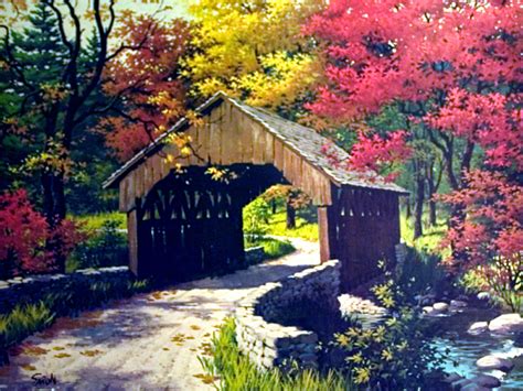 🔥 36 Autumn Covered Bridge Wallpaper Wallpapersafari