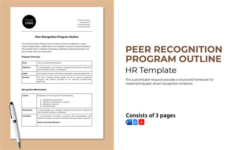 Peer Recognition Program Outline Hr Template In Word Pdf Google Docs