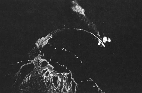 Photo Japanese Battleship Hiei Evading Aerial Bombing North Of Savo