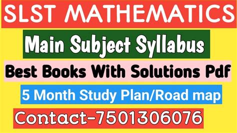 Slst Mathematics Main Subject Syllabus Wbssc Math Subject Syllabus Best Book For Slst