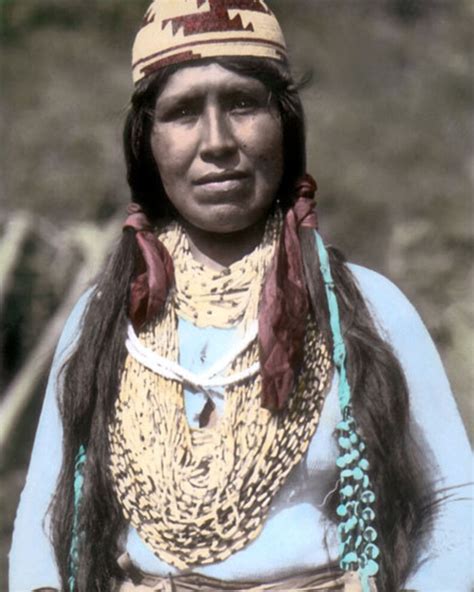 Alice Frank Yurok Native American Indian Woman 1907 8x10 Hand Color Tinted Photograph Wall