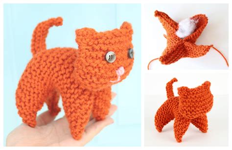 Knit Plush Cat Toy Free Knitting Patterns