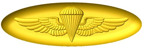 Naval Parachutist Badge Cnc Military Emblems
