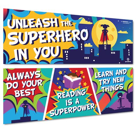 Buy Sproutbritesuperhero Classroom Decorations S And Banners For