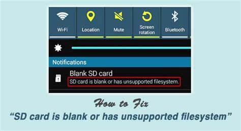 10 Ways To Fix Sd Card Is Blank Or Has Unsupported Filesystem Error