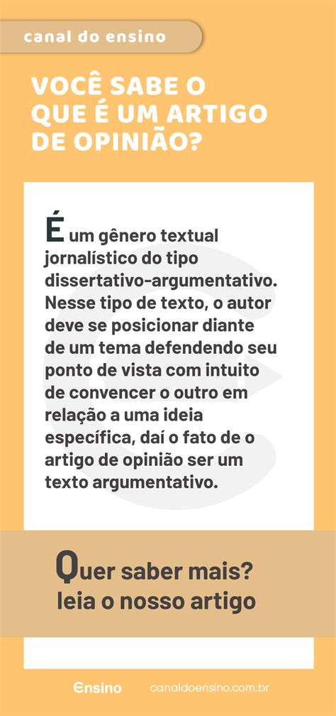 Como Escrever Um Texto De Opini O