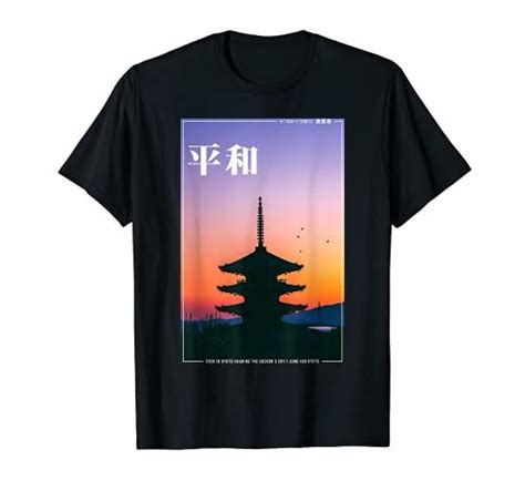 Japanese Aesthetic Kyoto Temple Japan Vaporwave Streetwear T Shirt