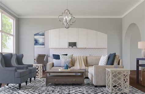Classic Transitional Preppy Contemporary Living Room By Lyndsi Havenly