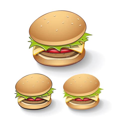 Tasty Burger Cartoon Stock Vector Illustration Of Lunch 78693964