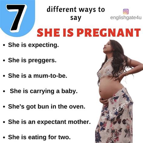 Other Ways To Say She Is Pregnant Artofit