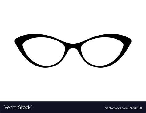 Sunglasses Or Glasses Silhouette Royalty Free Vector Image