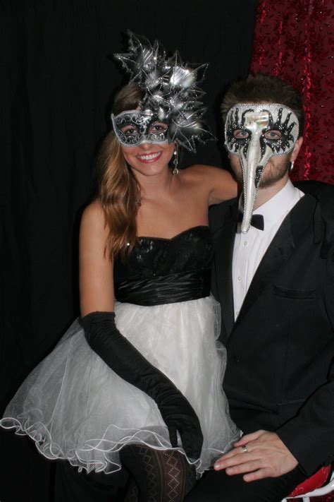 Masked Couple Masquerade Photo Booth Masquerade Party Outfit Couples Masquerade Ball Dresses