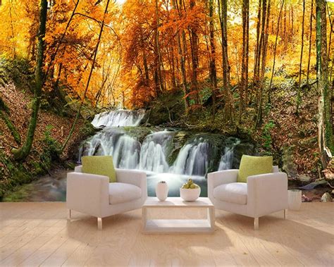 Beibehang Fall Waterfall Wallpaper Decorative Mural 3d Living Room