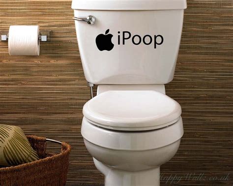 I Poop Funny Vinyl Sticker Bathroom Toilet Seat