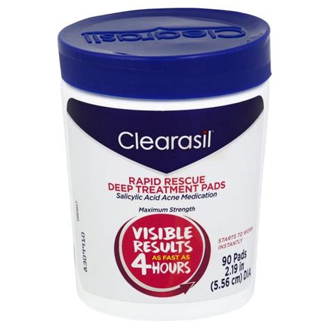 Clearasil® Acne Treatment Facial Cleansing Pads Rapid Rescue Deep