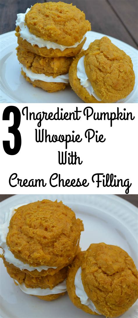 The only thing that gets baked is the crust. 3 Ingredient Pumpkin Whoopie Pie with Cream Cheese Filling - Moms Without Answers