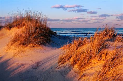 Two Dunes At Sunset Outer Banks By Dan Carmichael Outer Banks Beach