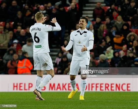 Joel Piroe Of Swansea Celebrates Scoring The First Swansea Goal News Photo Getty Images