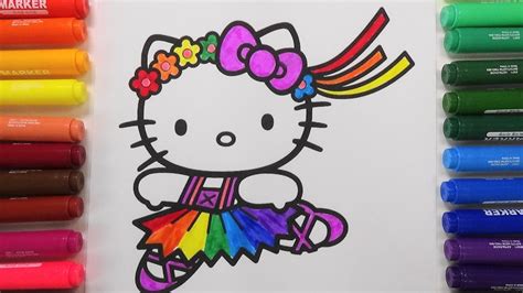 60 hello kitty printable coloring pages for kids. Ballerina Hello Kitty Coloring Pages Rainbow Colors | 발레리나 헬로 키티 색칠하기색칠공부 색칠놀이 - YouTube