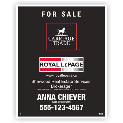 Royal LePage Carriage For Sale Sign 24″w x 30″h - Studio 4 Signs