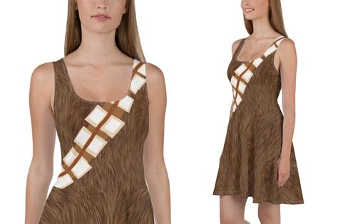 Chewie Skater Dress Women Athletic Cosplay Star Wars Chewbacca Etsy