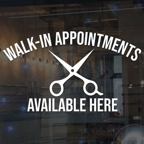 SMALL Walk In Appointments Available Here Window Door Barber | Etsy | Appointments available ...